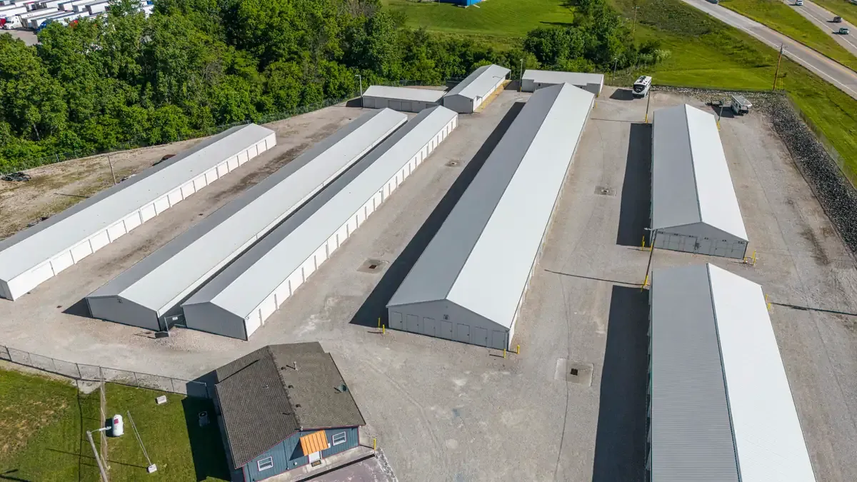 Ariel view KO Storage of Harrisonville, MO