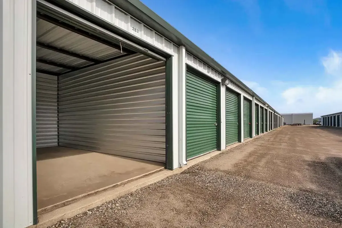open storage unit door
