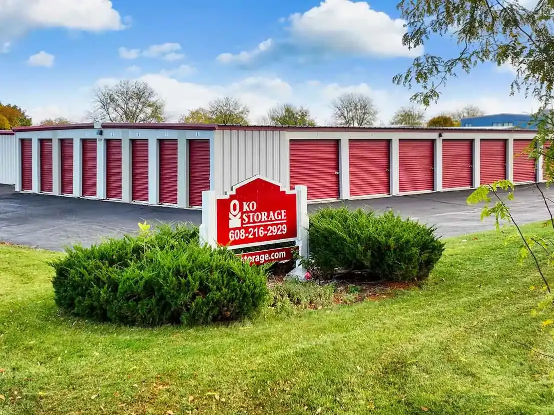 storage units and facility sign
