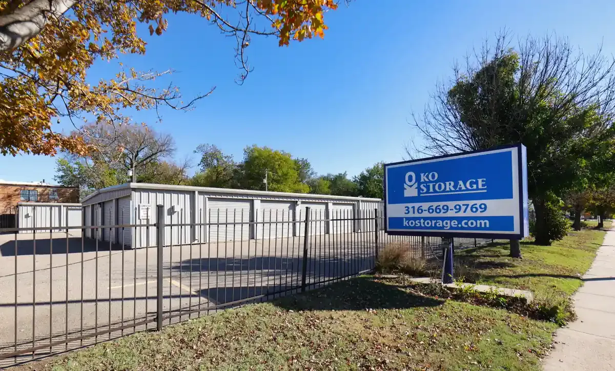 gated storage facility KO Storage of Wichita, KS
