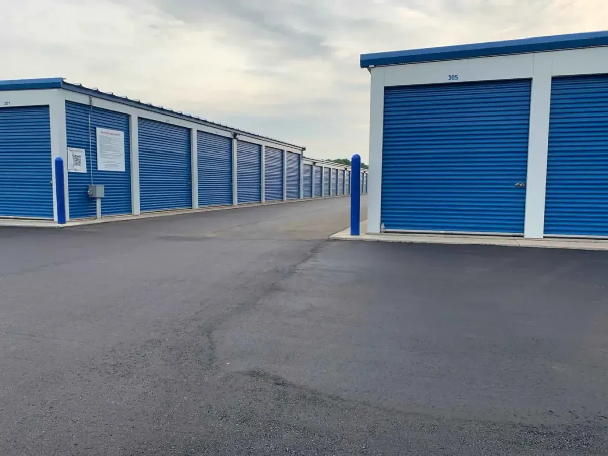 Two storage unit buildings.