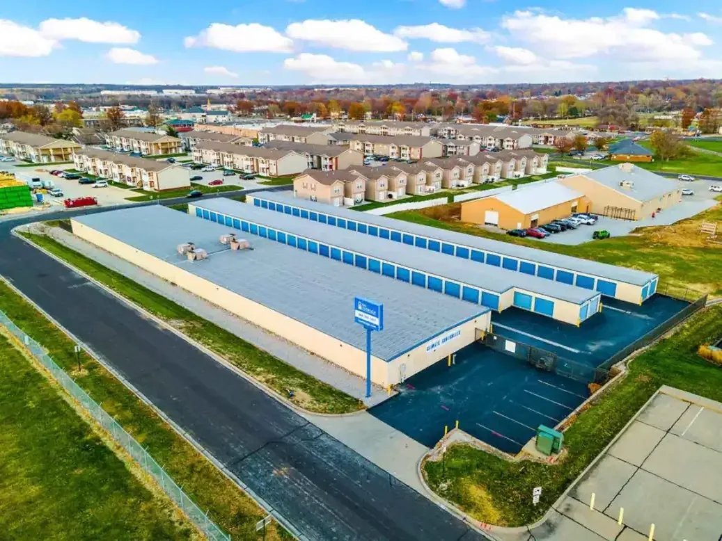 Above view of storage facility 