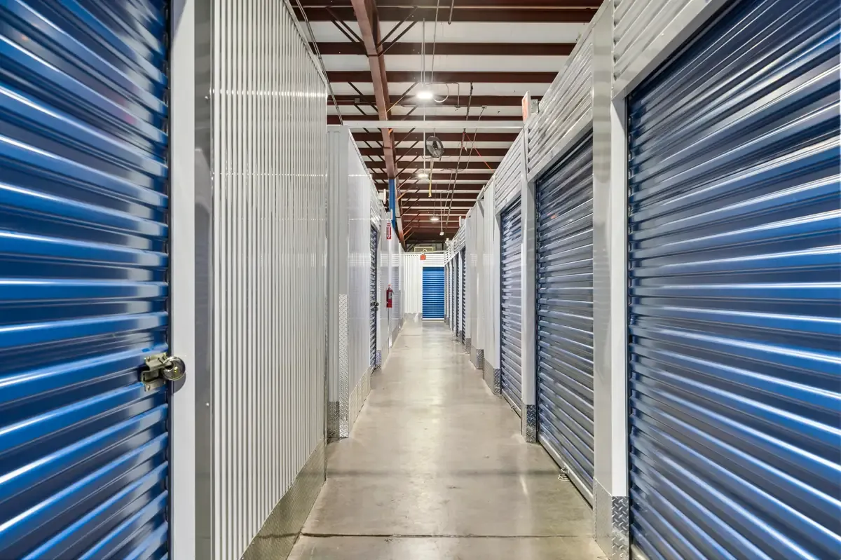 Inside storage hallway KO Storage of Ozark, MO