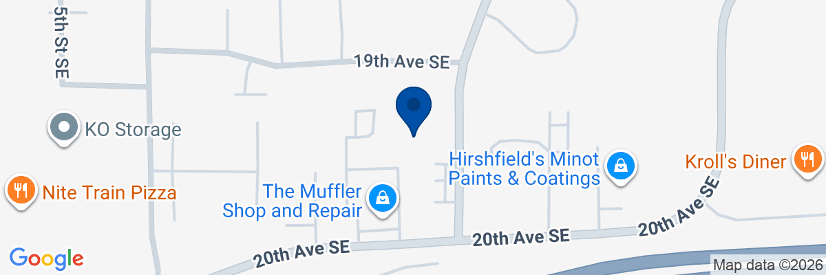 Map showing facility locations