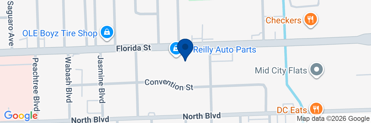 Map showing facility locations