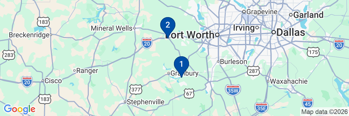 Map showing facility locations