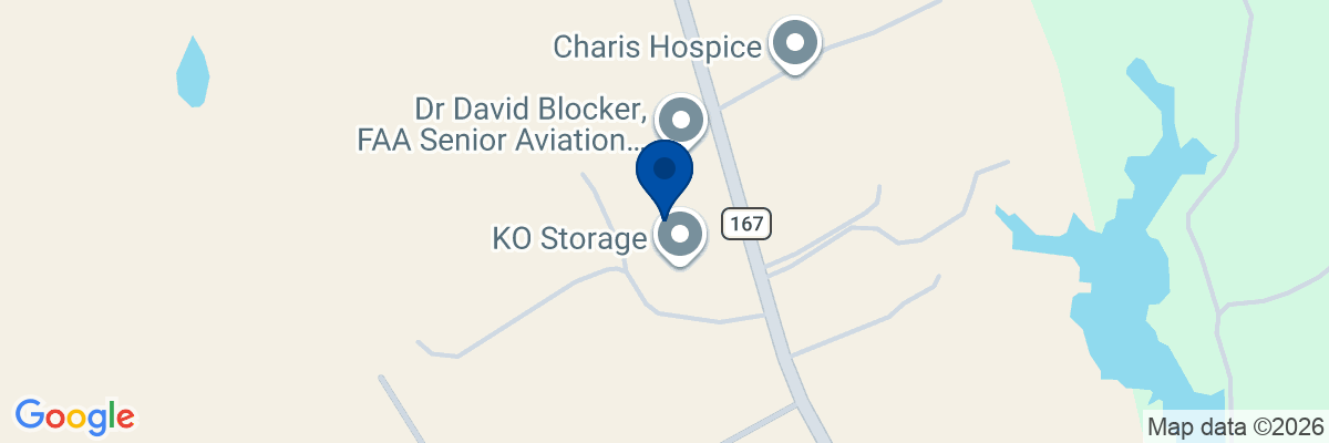 Map showing facility locations