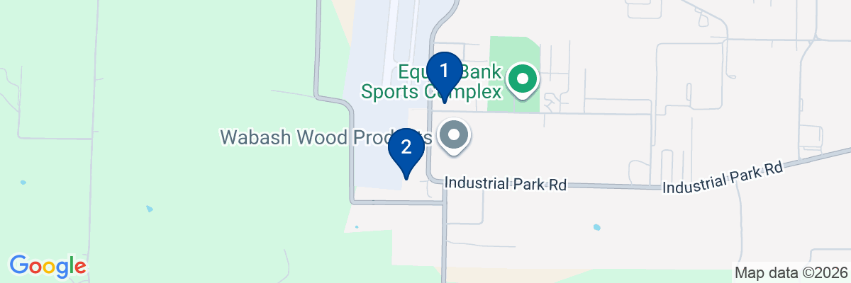Map showing facility locations