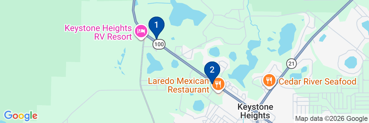 Map showing facility locations