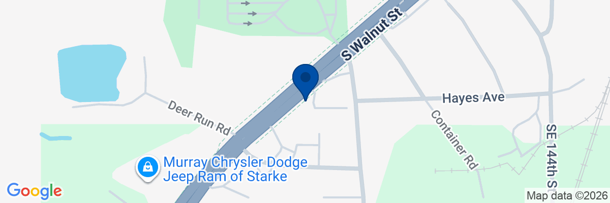 Map showing facility locations