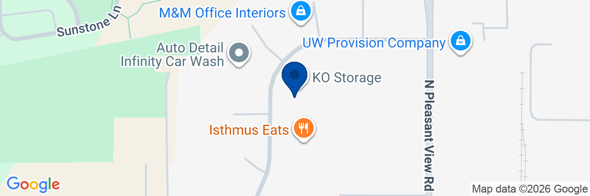 Map showing facility locations