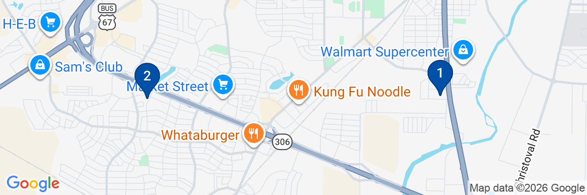 Map showing facility locations