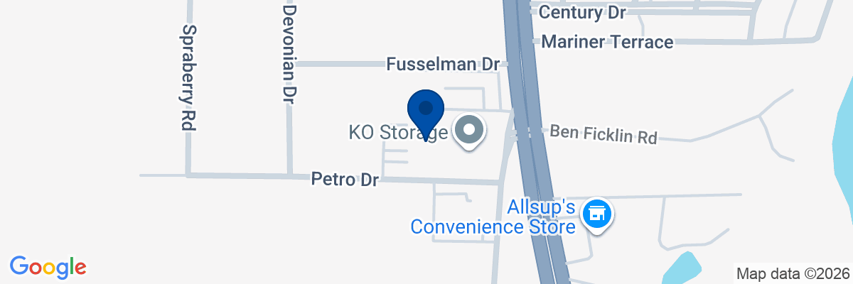 Map showing facility locations