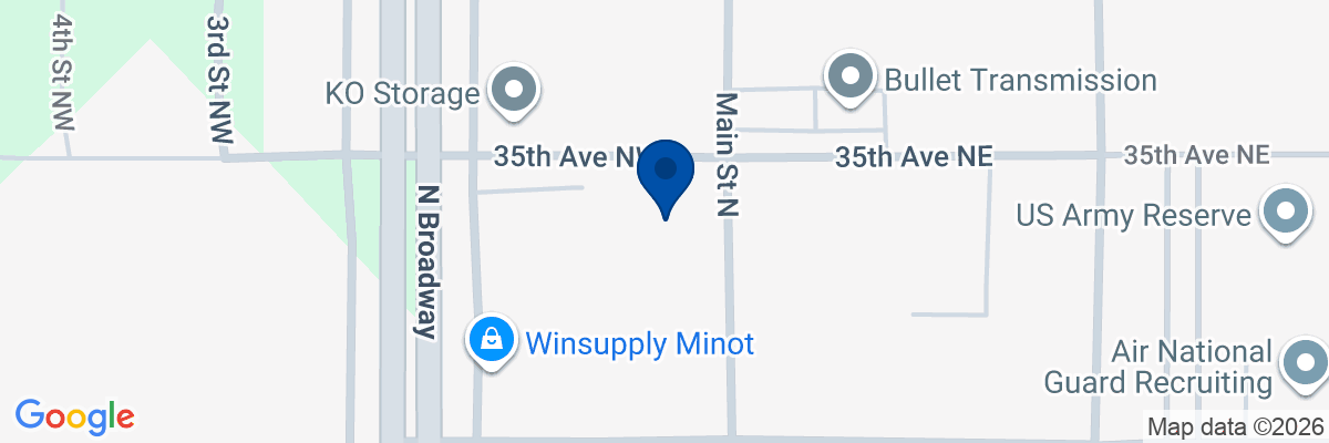 Map showing facility locations