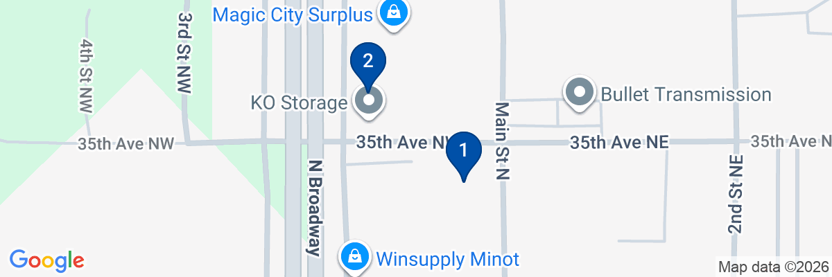 Map showing facility locations