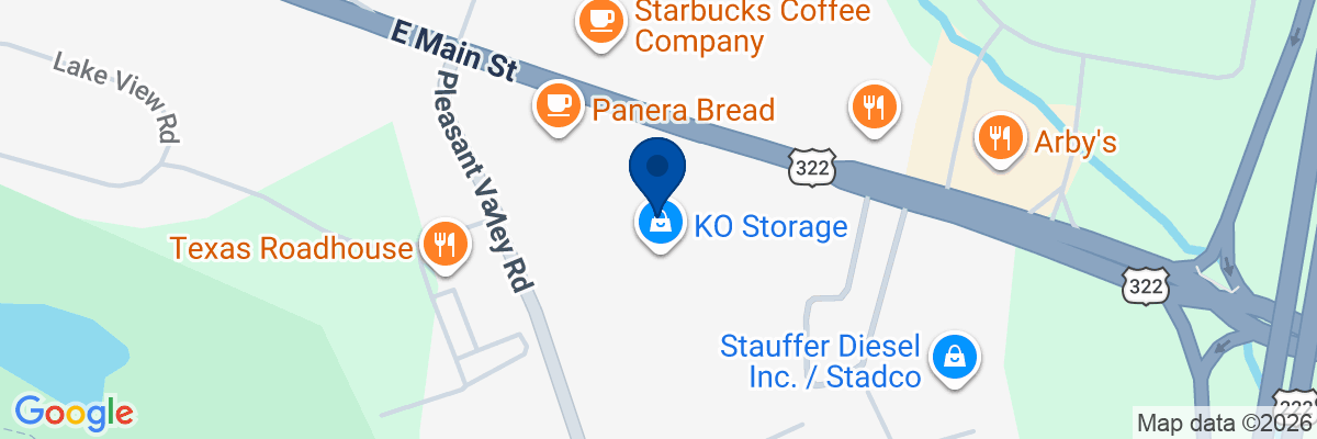 Map showing facility locations