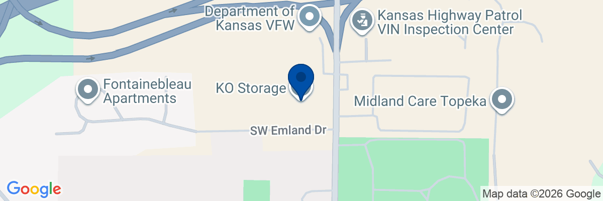 Map showing facility locations