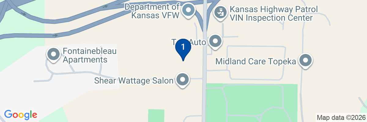 Map showing facility locations