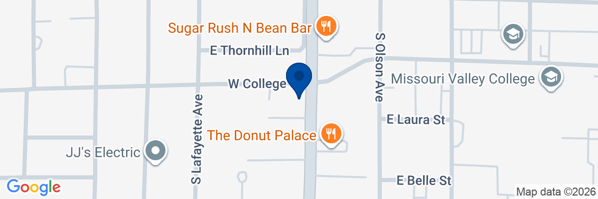 Map showing facility locations