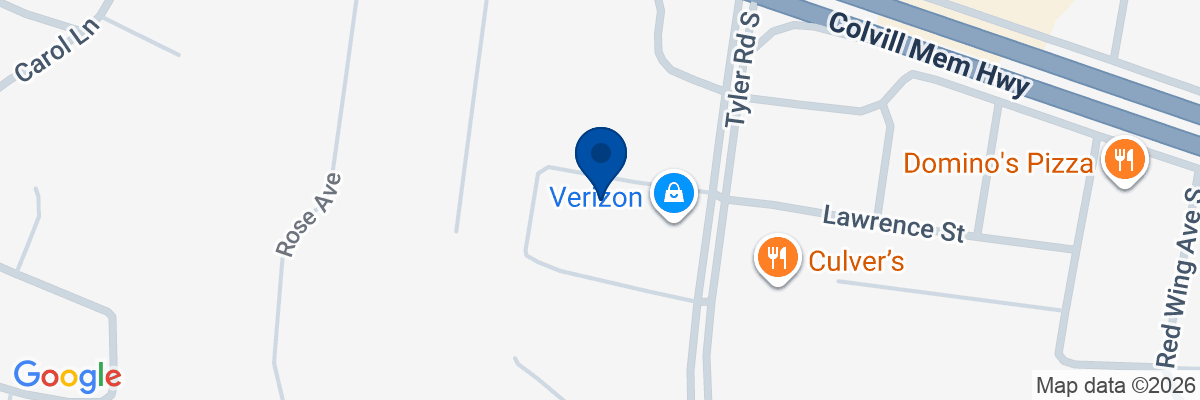 Map showing facility locations