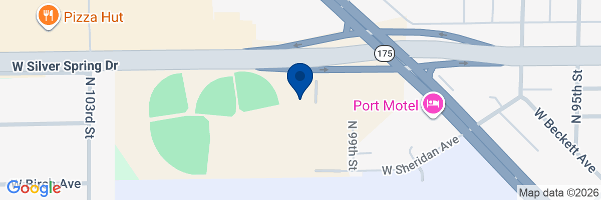 Map showing facility locations