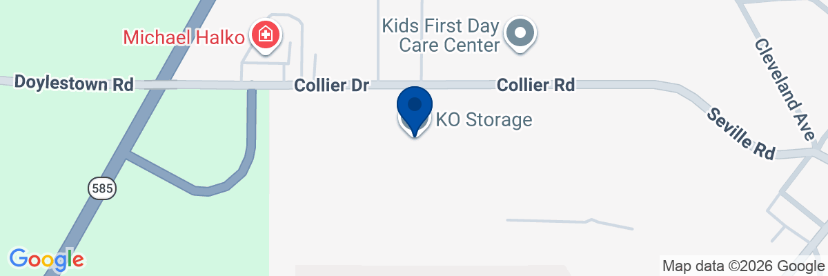 Map showing facility locations