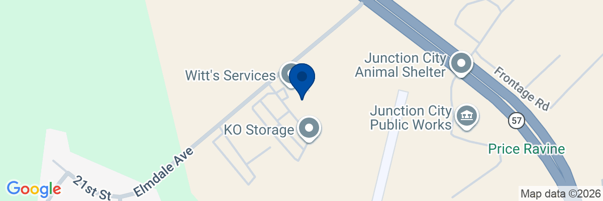 Map showing facility locations