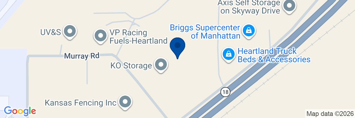 Map showing facility locations