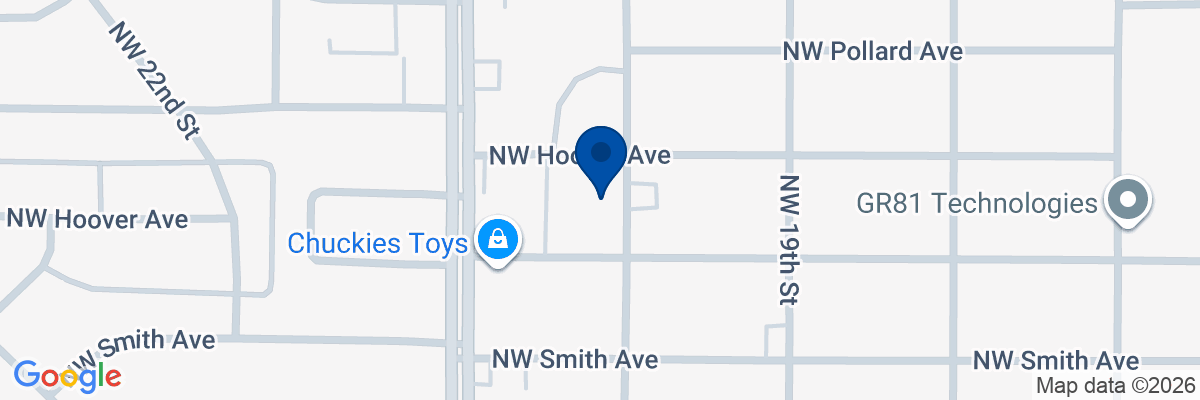 Map showing facility locations
