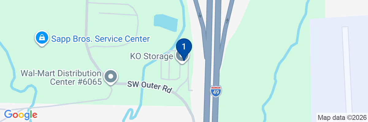 Map showing facility locations