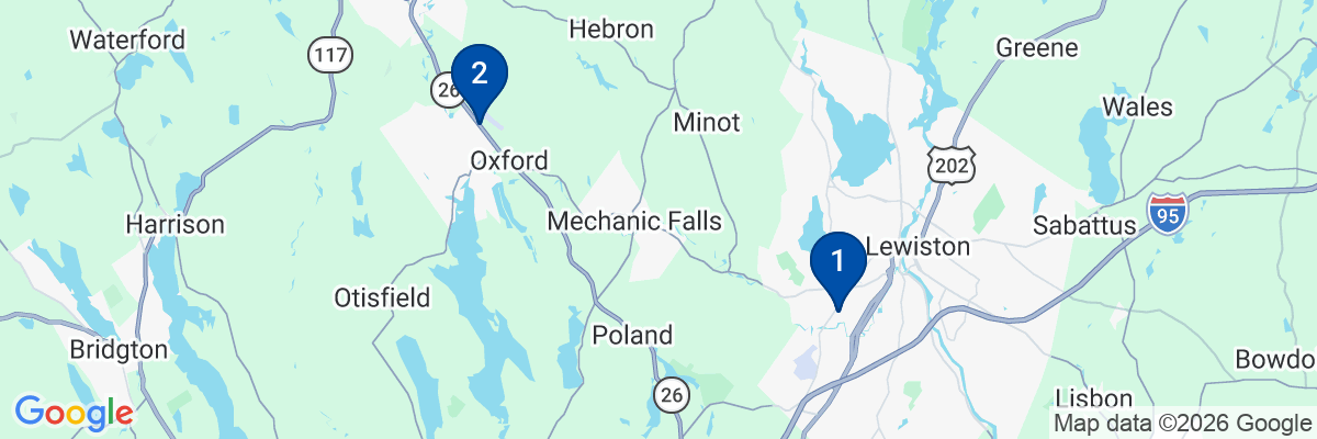 Map showing facility locations