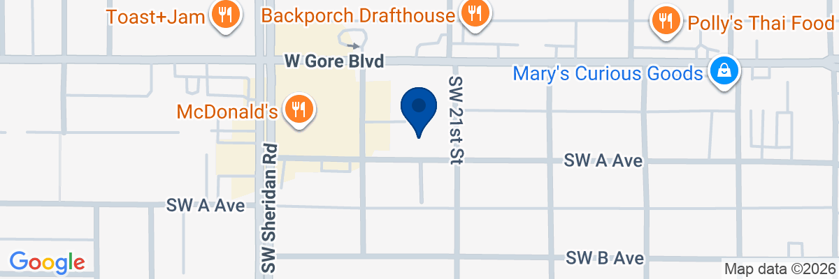 Map showing facility locations
