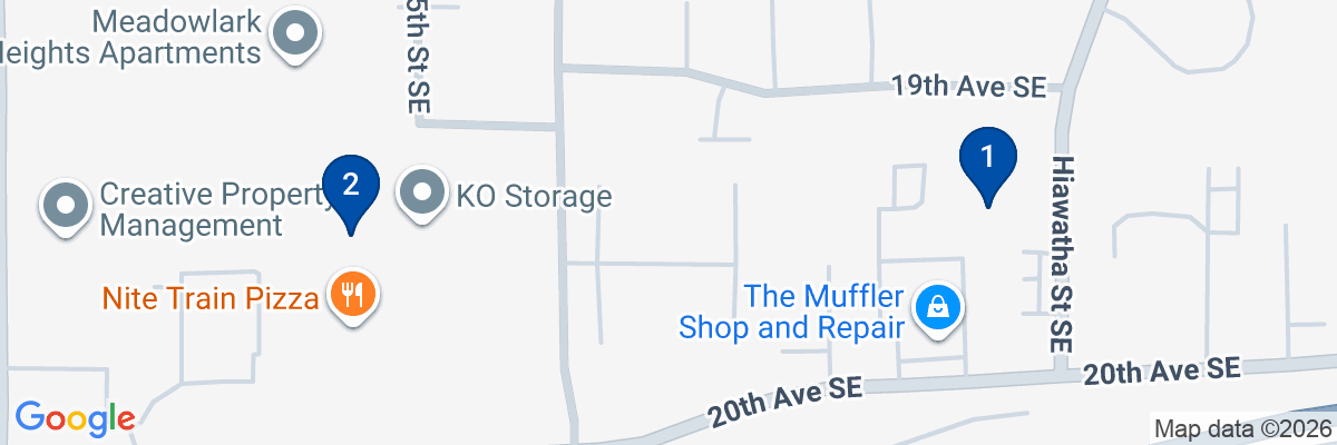Map showing facility locations