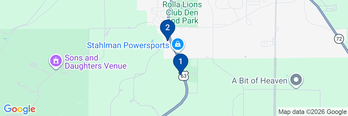 Map showing facility locations