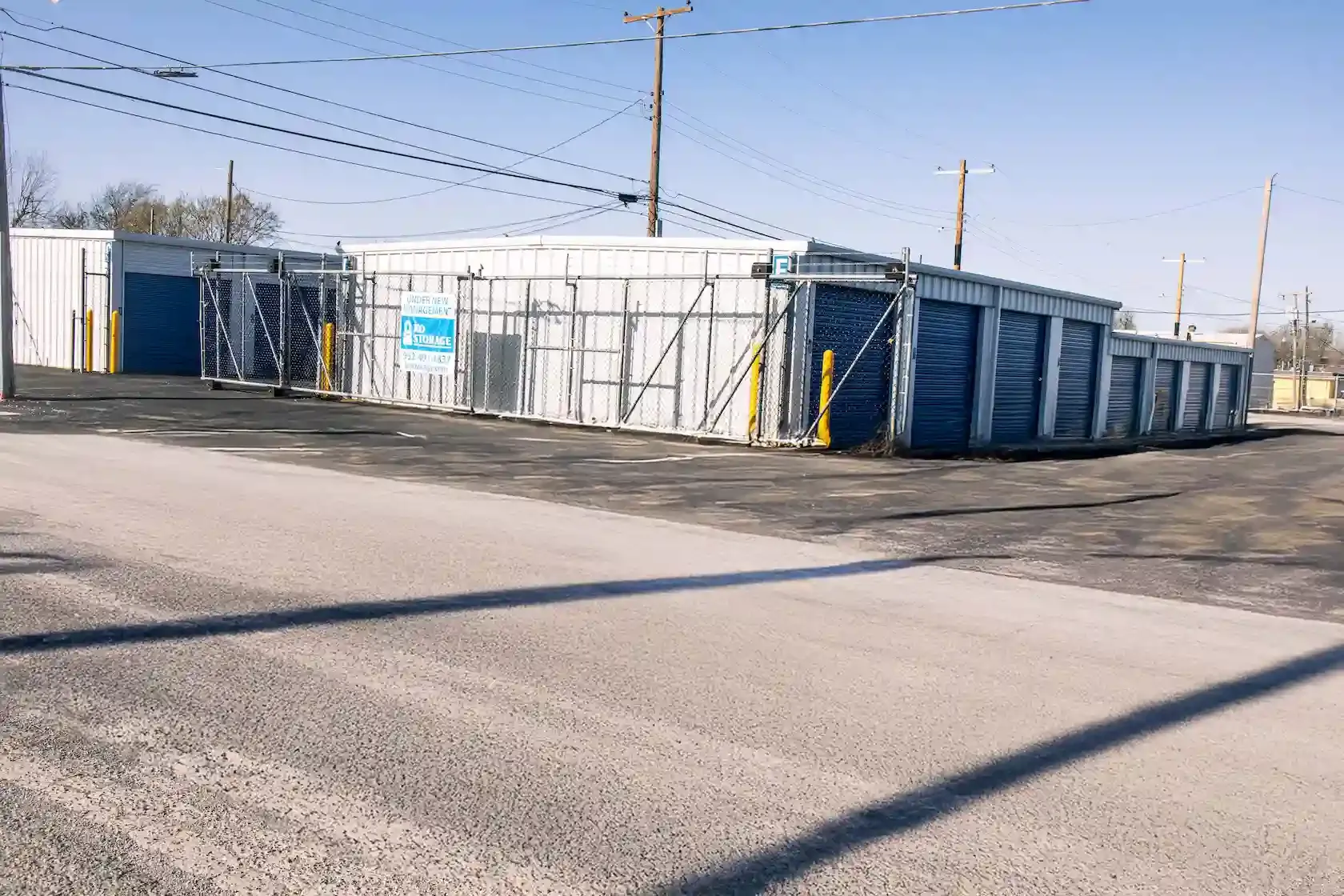facility gate and storage units