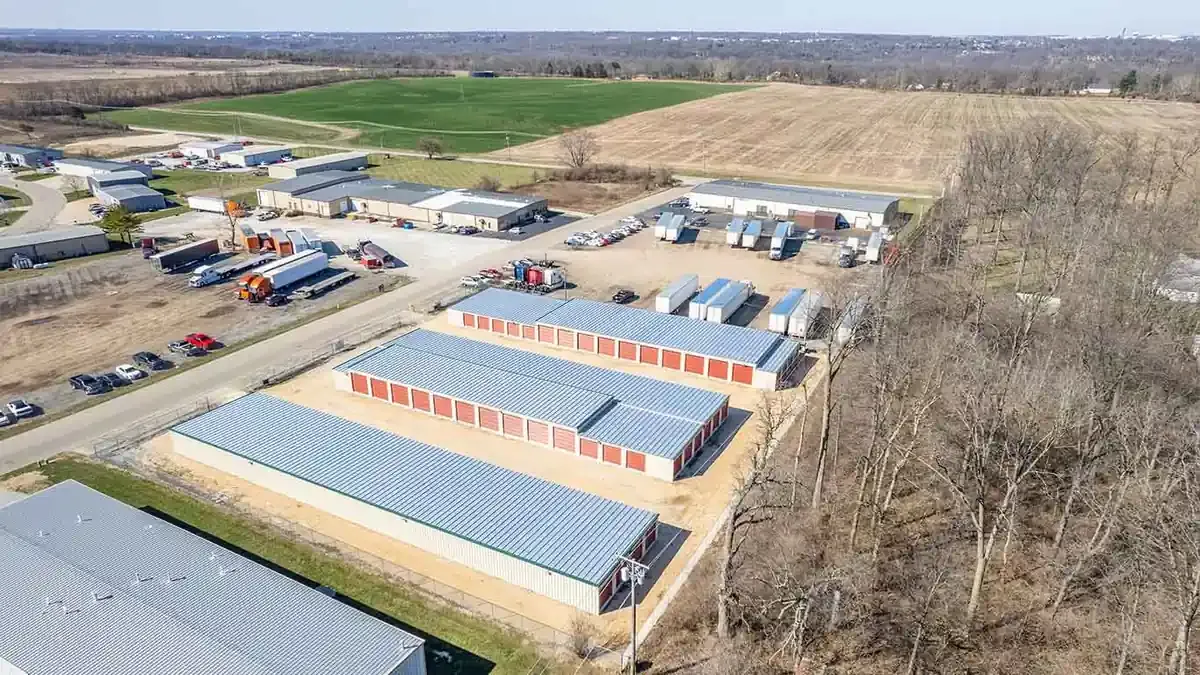 Above view of storage facility 