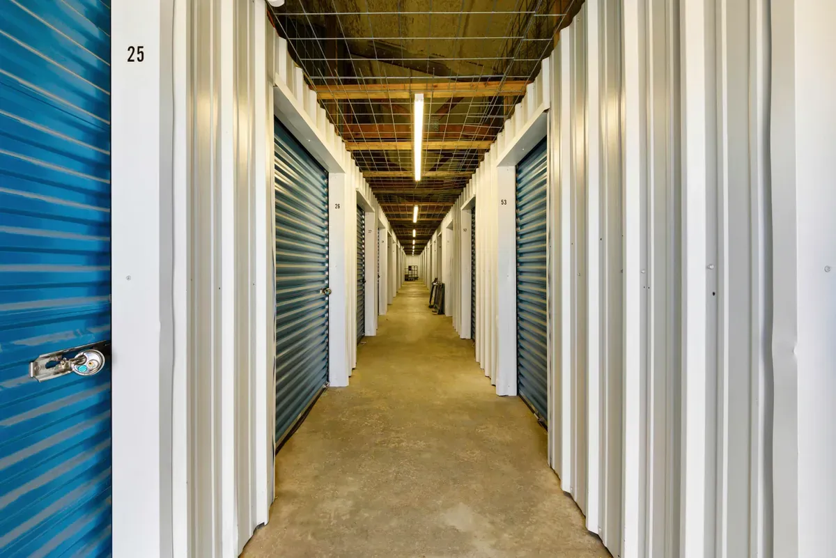 Indoor storage hallway KO Storage of Sedalia, MO