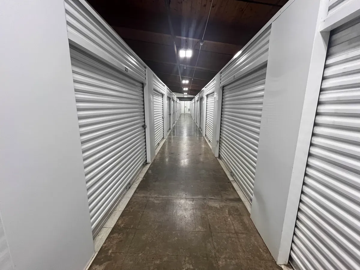 Indoor storage hallway KO Storage of Topeka, KS