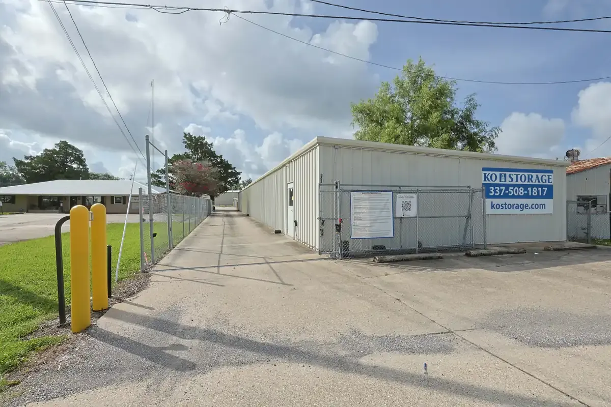 gated storage facility KO Storage of Breaux Bridge, LA