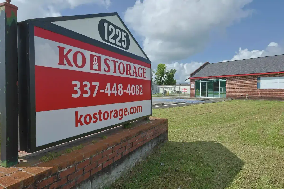 Exterior sign at KO Storage