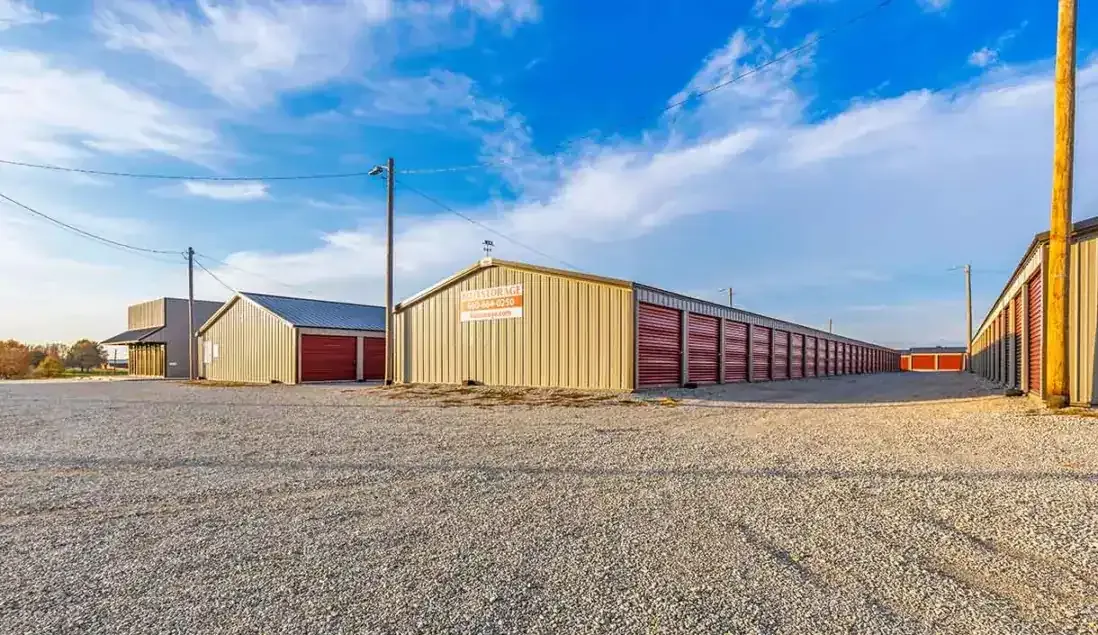 Storage unit buildings.