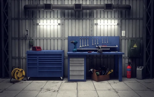 Storage unit with tools & equipment