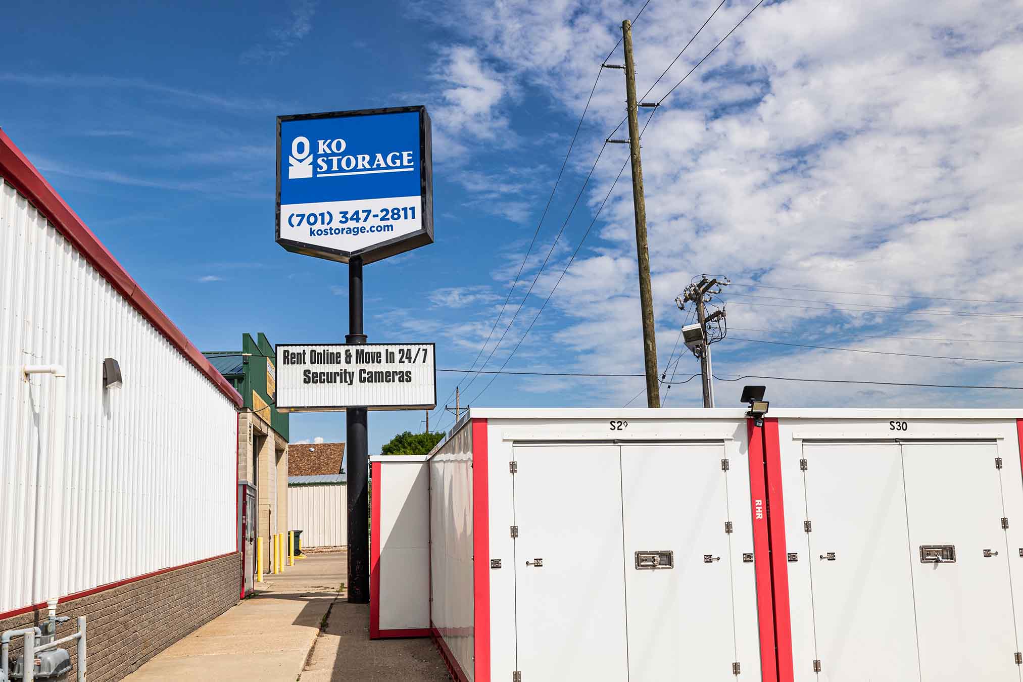 Storage Units in Jamestown, ND, on 18th St SW KO Storage