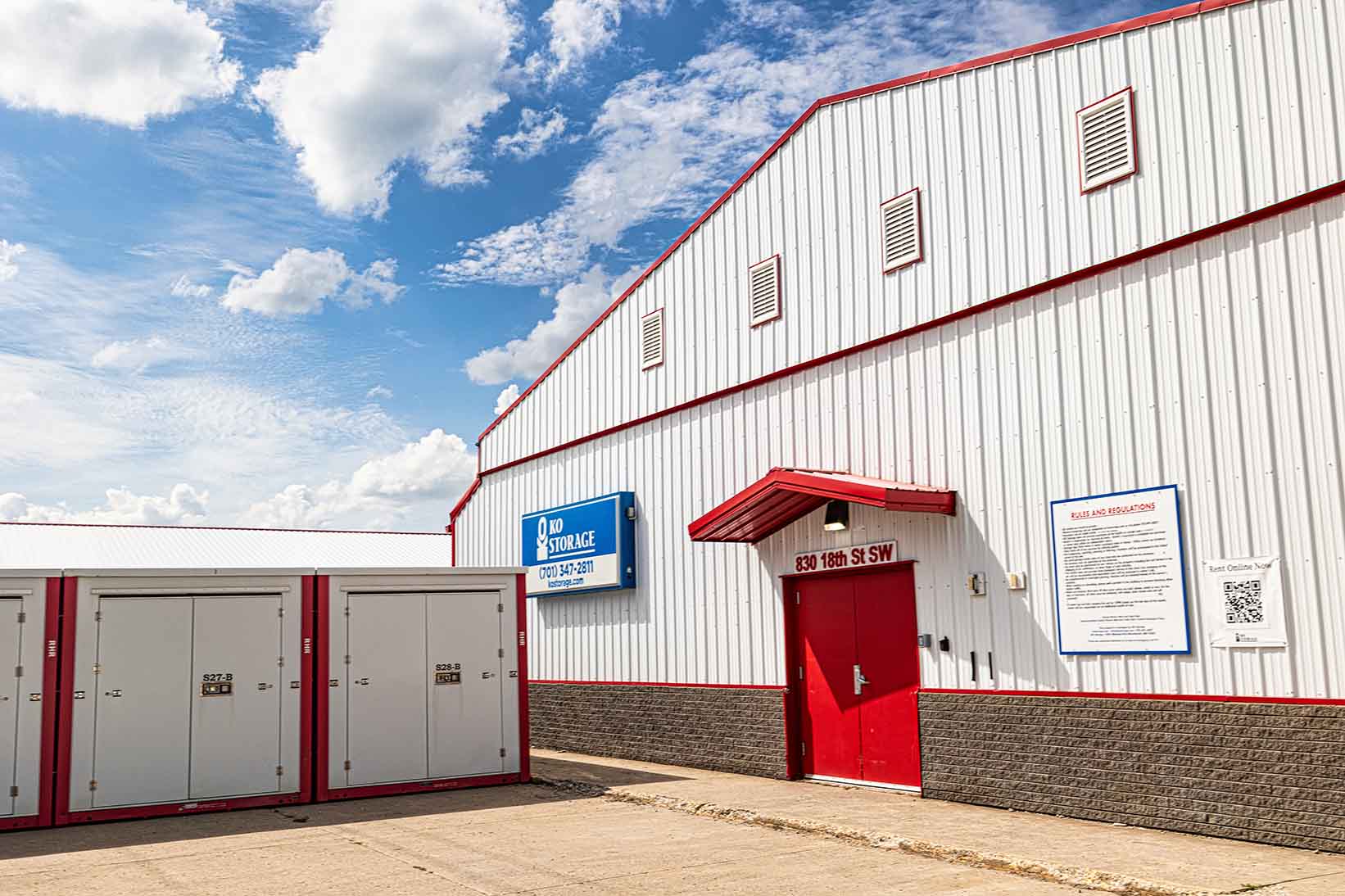 Storage Units in Jamestown, ND, on 18th St SW KO Storage