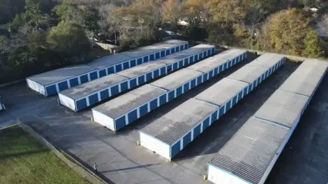 Professional self storage location with clear signage