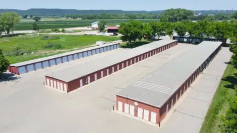 Aerial view of storage units at the Manhattan - Murray Rd. storage facility