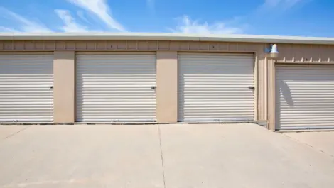 Secure indoor storage units with individual roll-up doors
